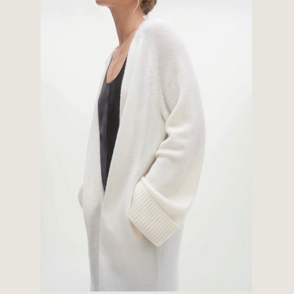 Naked Cashmere Makena Longline Ecru White Cashmere Cardigan, Size M - Picture 4 of 16